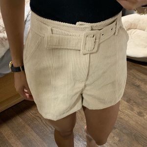 Suede High Rise Shorts